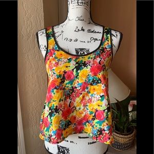 Material Girl Bright Floral Sleeveless Top